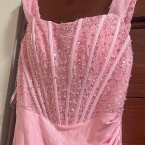 Special occasion in Beautiful Soft Pink and sequenced